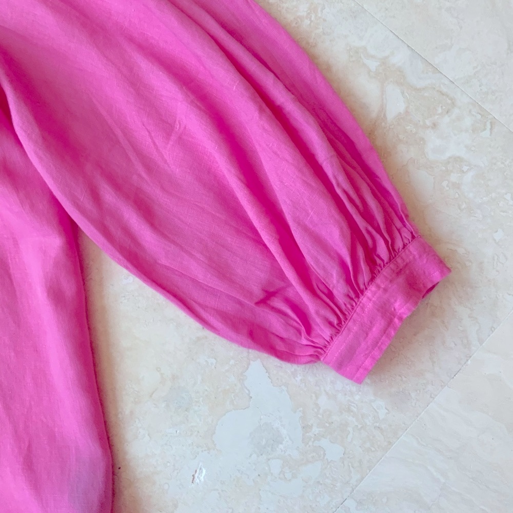 Lauren Ralph Lauren Linen Barbie Pink Tunic sz L - Picture 3 of 6